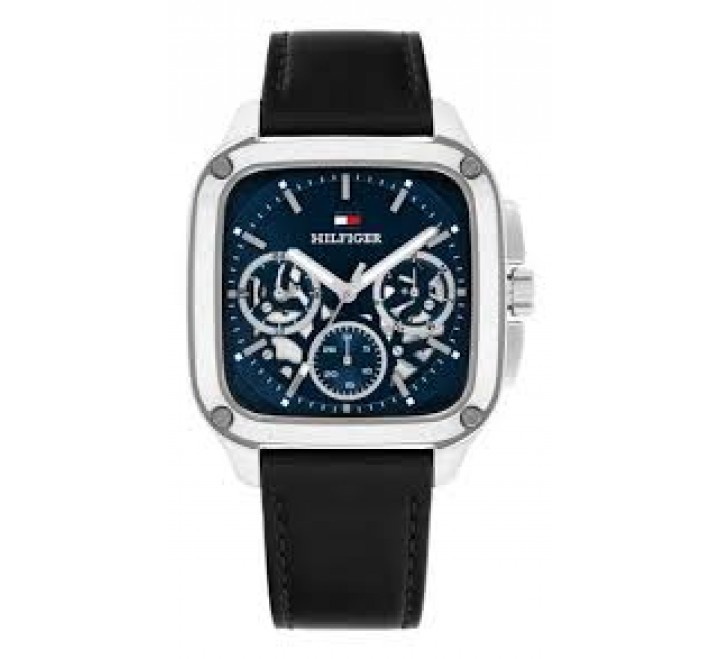 RELOJ TOMMY HILFIGER CAJA CUADRADA CORREA PIEL NEGRA 1710756