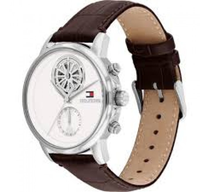 RELOJ TOMMY HILFIGER CAJA ACERO CORREA PIEL MARRON 1710746