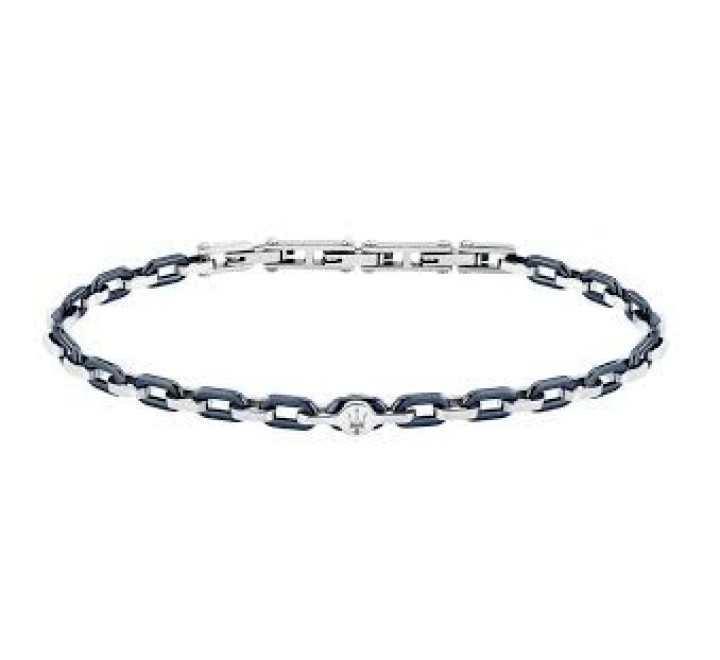 PULSERA MASERATI ACERO Y CERAMICA AZUL JM226ATZ78
