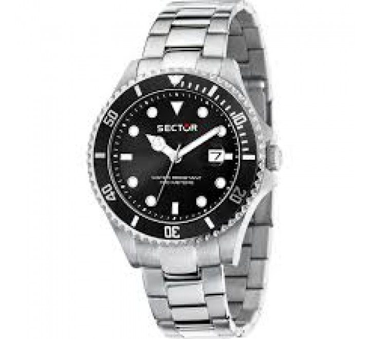 RELOJ SECTOR CAJA Y ARMIS ACERO ESFERA NEGRA R3253161058