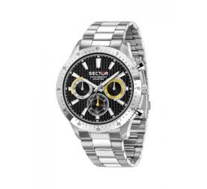 RELOJ SECTOR CAJA Y ARMIS ACERO ESFERA NEGRA R3253578021