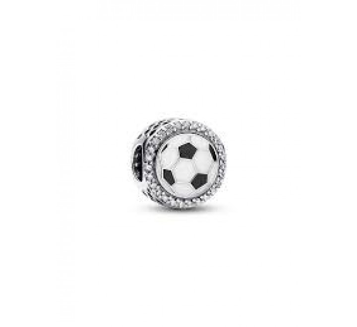 CHARM PANDORA PLATA PELOTA FUTBOL GRABABLE 792016CZ_E075
