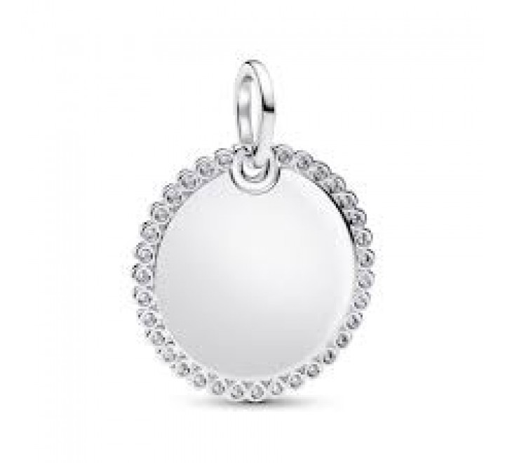 COLGANTE PANDORA PLATA REDONDA GRABABLE 394007C01