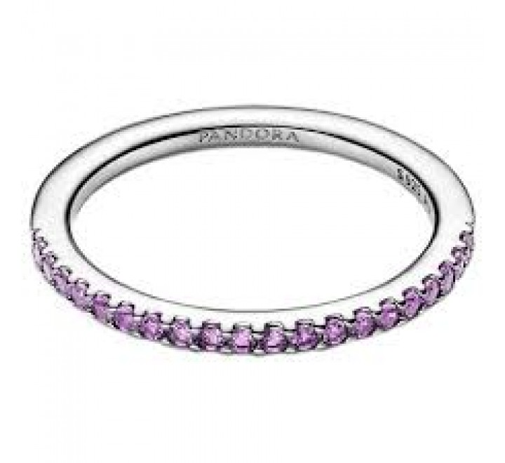 ANILLO PANDORA PLATA CIRCONITAS ROSAS N?16 192999C04-56