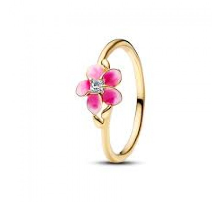 ANILLO PANDORA PLATA DORADA DISNEY MOANA ROSA 163844C01-52
