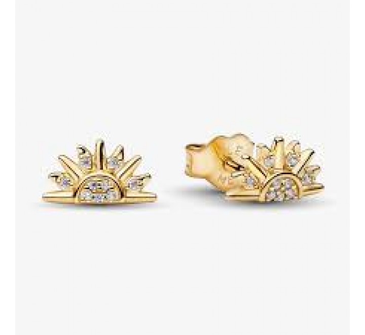 PENDIENTES PANDORA PLATA DORADA SOL CELESTIAL 264627C01