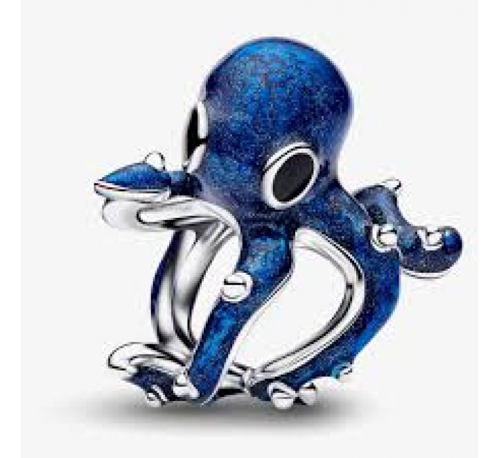 CHARM PANDORA PLATA PULPO AZUL 794706C01