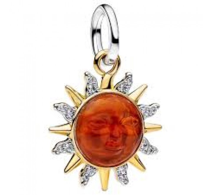 CHARM PANDORA PLATA BICOLOR SOL REMOLINO MURANO 764703C01