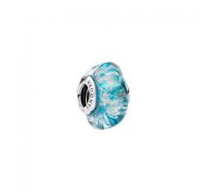 CHARM PANDORA PLATA CRISTAL MURANO TURQUESA  794701C01