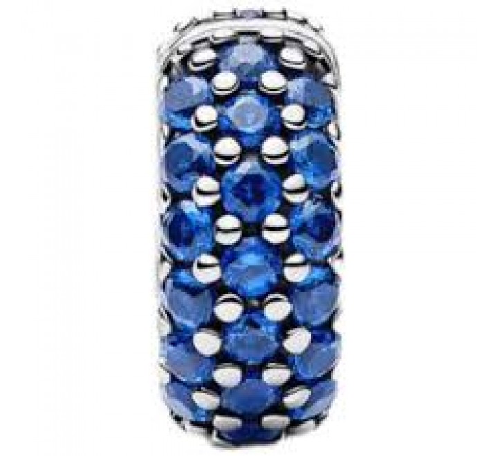 CLIP PANDORA PLATA GEMAS AZUL REAL 794700C01