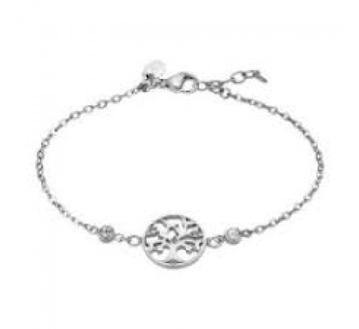 PULSERA LOTUS ACERO CON ARBOL VIDA CIRCONITAS LS2600/2/1