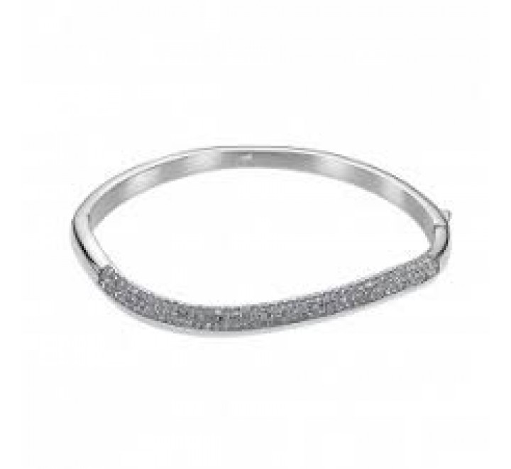 PULSERA LOTUS RIGIDA ACERO CON CIRCONITAS LS2582/2/1