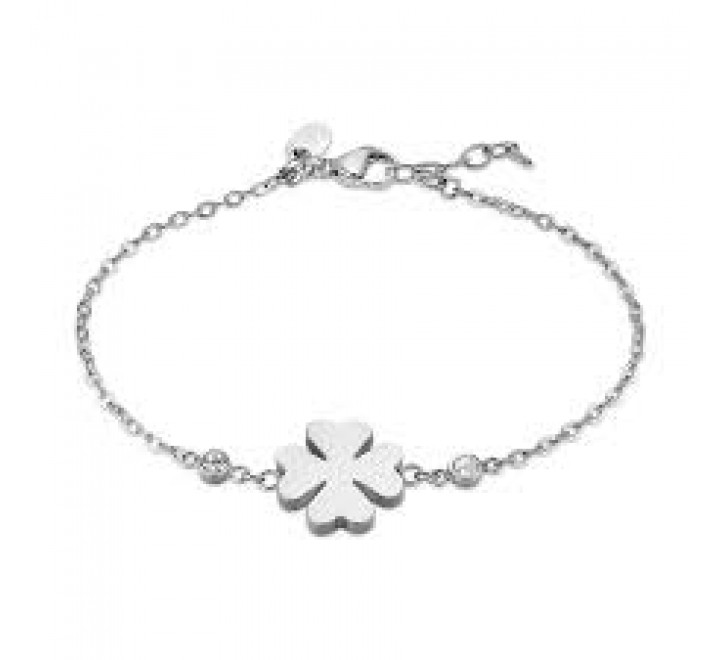 PULSERA LOTUS ACERO TREBOL LISO LS2601/2/1