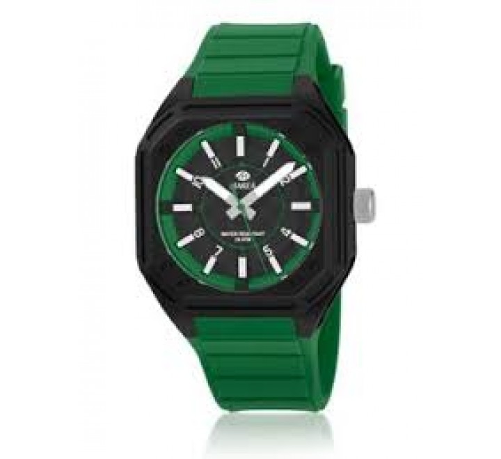 RELOJ MAREA CAJA ACERO NEGRO CORREA SILICONA VERDE B35386/4