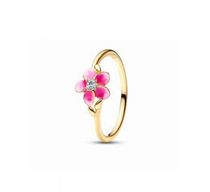 ANILLO PANDORA PLATA DORADA FLOR VAIANA DISNEY 163844C01-54