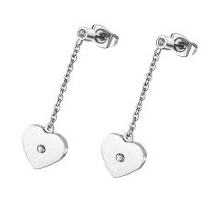 PENDIENTES LOTUS ACERO LARGOS CORAZON CIRCONITA LS2034/4/1