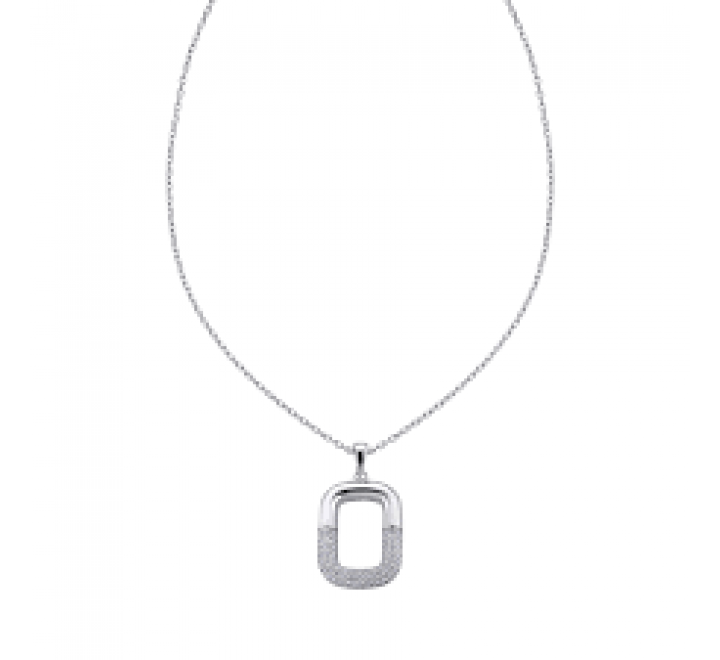 GARGANTILLA PLATA RECTANGULAR MITAD CIRCONITAS 00511579