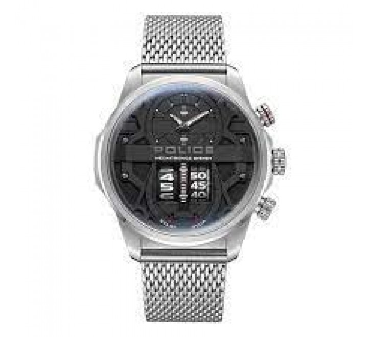 RELOJ POLICE CAJA Y ARMIS ACERO ESFERA NEGRA PEWJG0006504