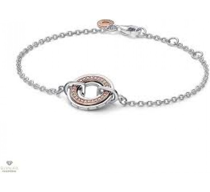 PULSERA PANDORA PLATA BICOLOR CIRCONITAS 582741C01-18