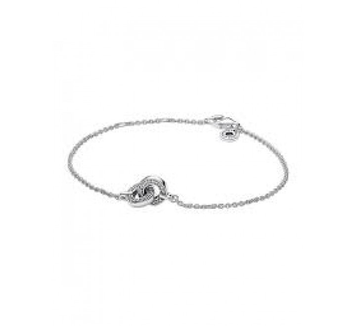 PULSERA PANDORA PLATA ENTRELAZADO CIRCONITAS 592742C01-18