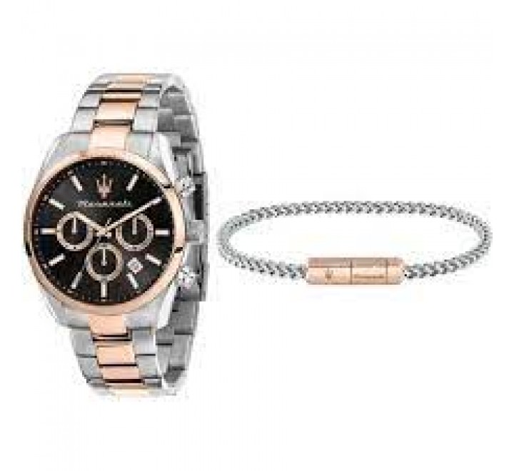 RELOJ MASERATI CAJA Y ARMIS ACERO BICOLOR ROSADO R8853151003
