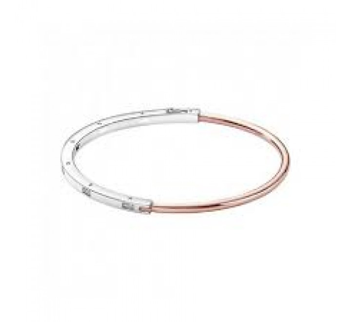 PULSERA PANDORA PLATA BICOLOR Y GEMAS 17,5CM 582740C01-2
