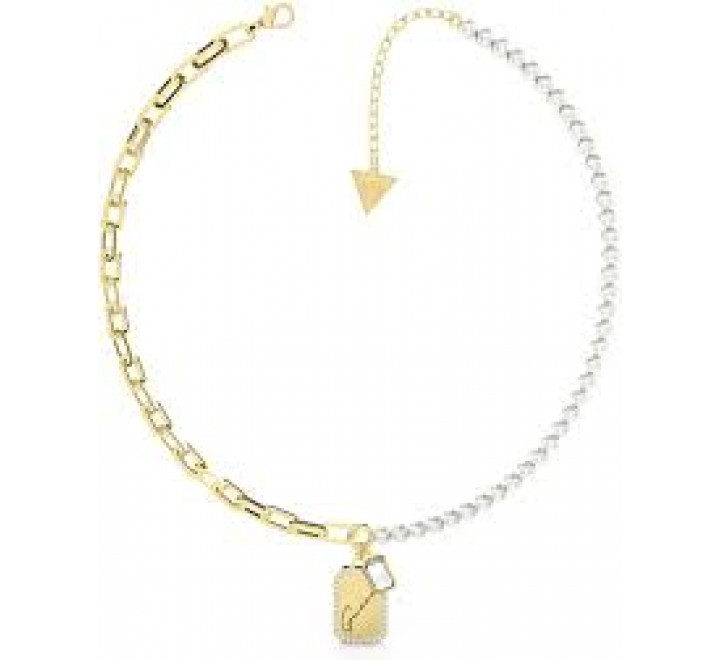 COLLAR GUESS ACERO DORADO PELAS Y ESLABONES JUBN01128JWYGT-U