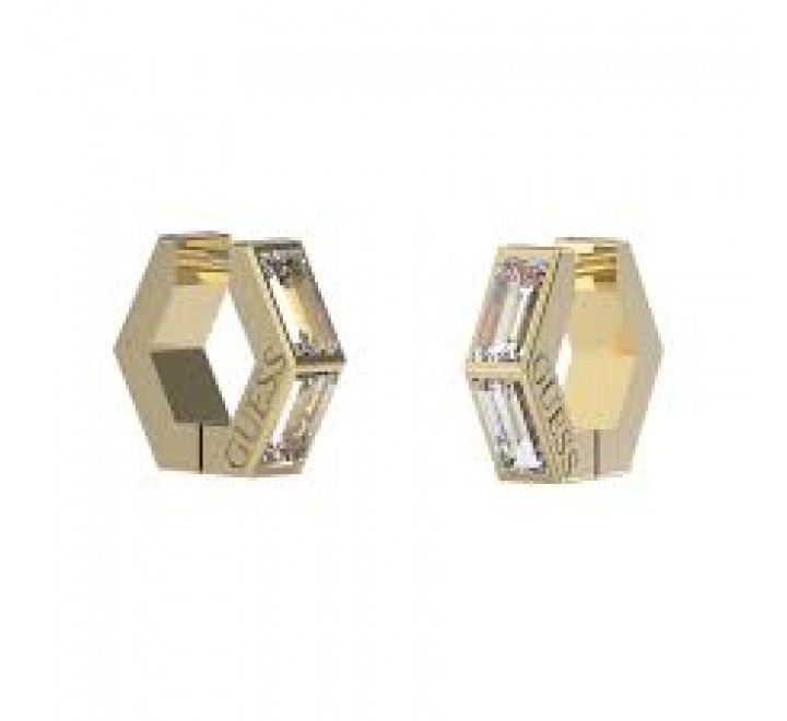 PENDIENTES GUESS ACERO DORADO ARO CIRCONITA JUBE03133JWYGT-U