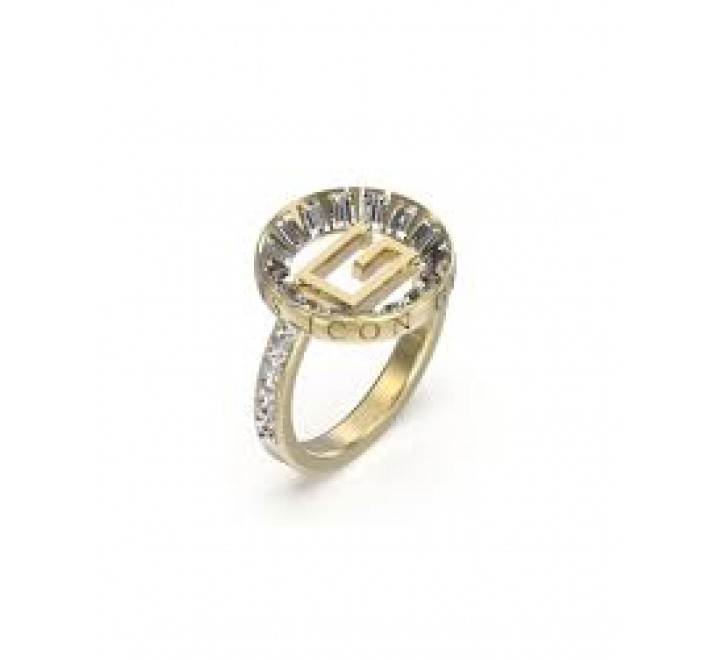 ANILLO GUESS ACERO DORADO REDONDO CIRCONITAS JUBR03013JWYG52