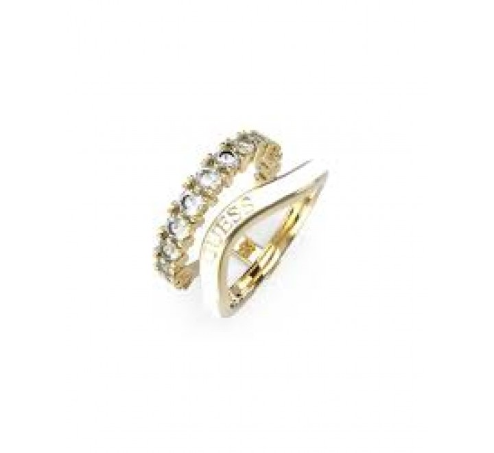 ANILLO GUESS ACERO DORADO DOBLE CIRCONITAS JUBR03072JWYGWH52