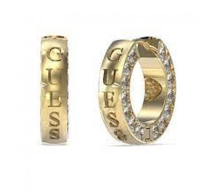 PENDIENTES GUESS ACERO DORADO ARO CIRCONITA JUBE03112JWYGT-U