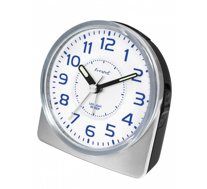 DESPERTADOR EUROFEST SILENCIOSO COLOR PLATA FB0115/A