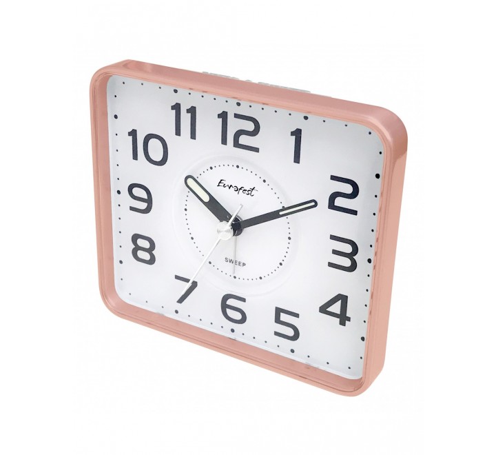 DESPERTADOR EUROFEST SILENCIOSO COLOR CHAMPAGNE FB0116/B