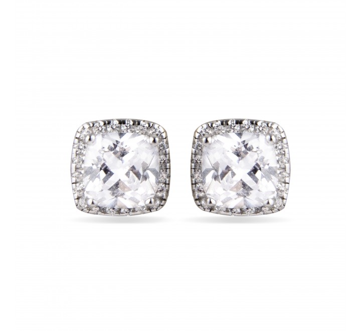 PENDIENTES LUXENTER PLATA CIRCONITA CUADRADA EH0310000