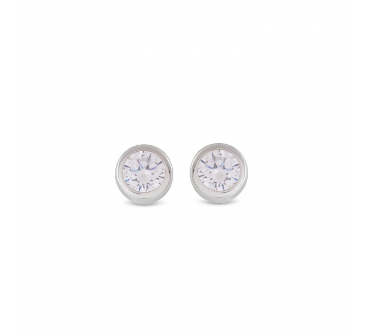 PENDIENTES LUXENTER PLATA CHATON CIRCONITA EH1560000