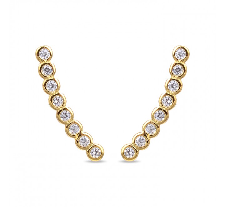 PENDIENTES LUXENTER EH533Y0000 PLATA CHAPADA CIRCONITAS