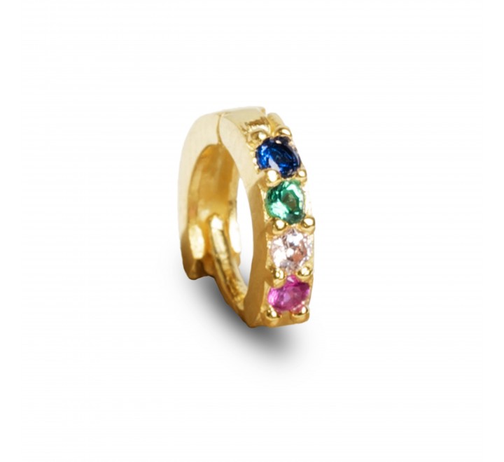 PENDIENTE LUXENTER EH610Y2000 ARO PLATA CHAPADA ZULE