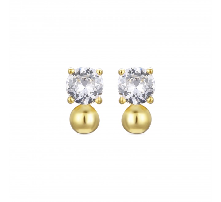 PENDIENTES LUXENTER PLATA DORADA CIRCONITA EH806Y0000