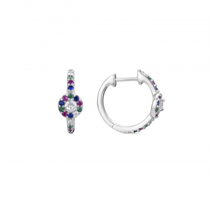 PENDIENTES LUXENTER PLATA ARO CIRCONITAS COLOR EH8072000
