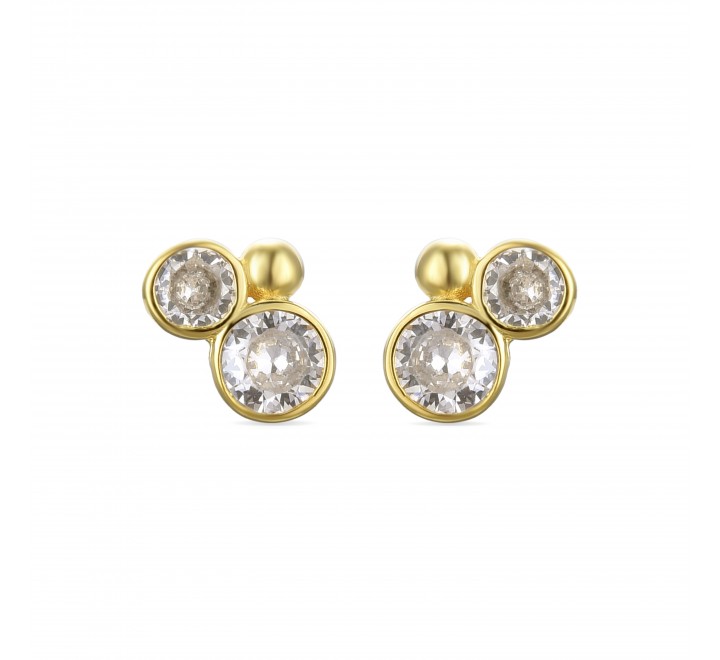 PENDIENTES LUXENTER PLATA DORADA CIRCONITAS EH814Y0000