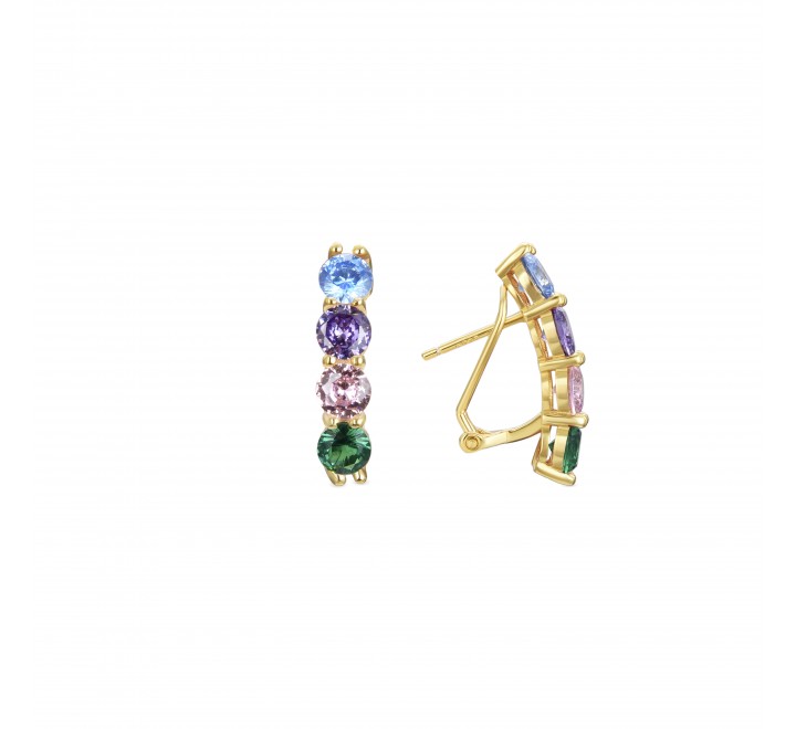 PENDIENTES LUXENTER PLATA DORADA COLOR OMEGA EH815Y2000