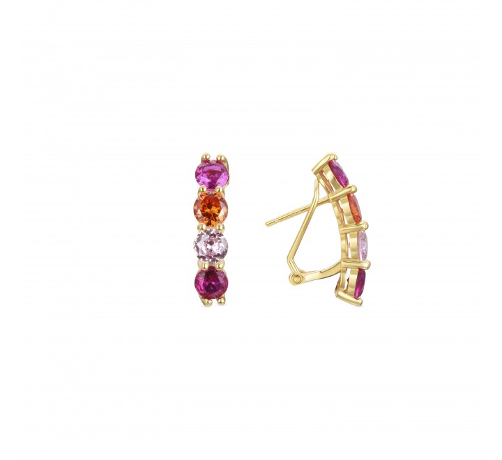 PENDIENTES LUXENTER PLATA DORADA COLOR OMEGA EH815Y20B00