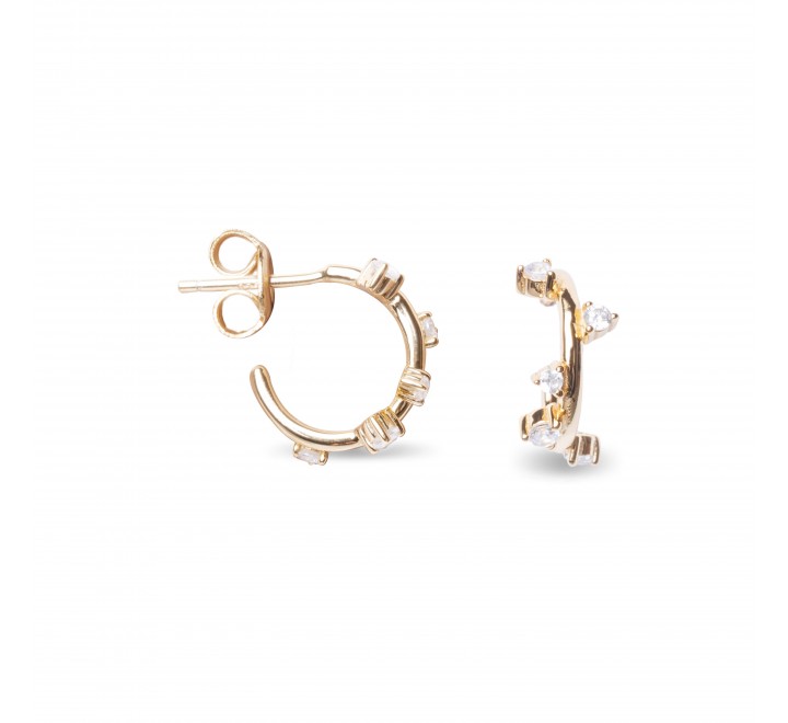 PENDIENTES LUXENTER ET387Y0000 PLATA CHAPADA CARSARA