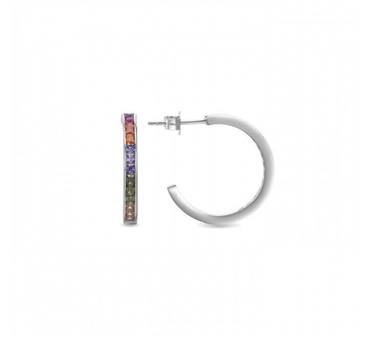 PENDIENTES LUXENTER PLATA ARO MULTICOLOR EV1032000