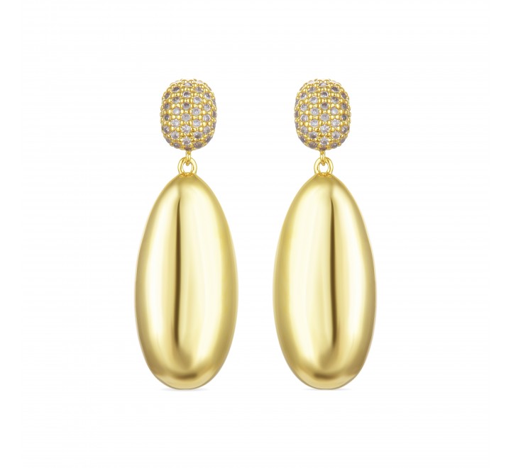 PENDIENTES LUXENTER PLATA DORADA LARGOS EXA425Y0000