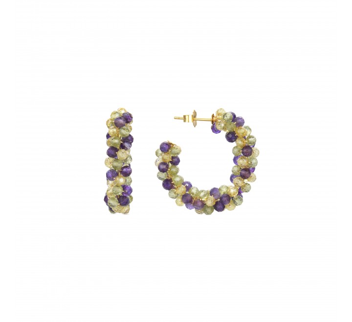 PENDIENTES LUXENTER PLATA DORADA ARO COLOR EXA509Y71200