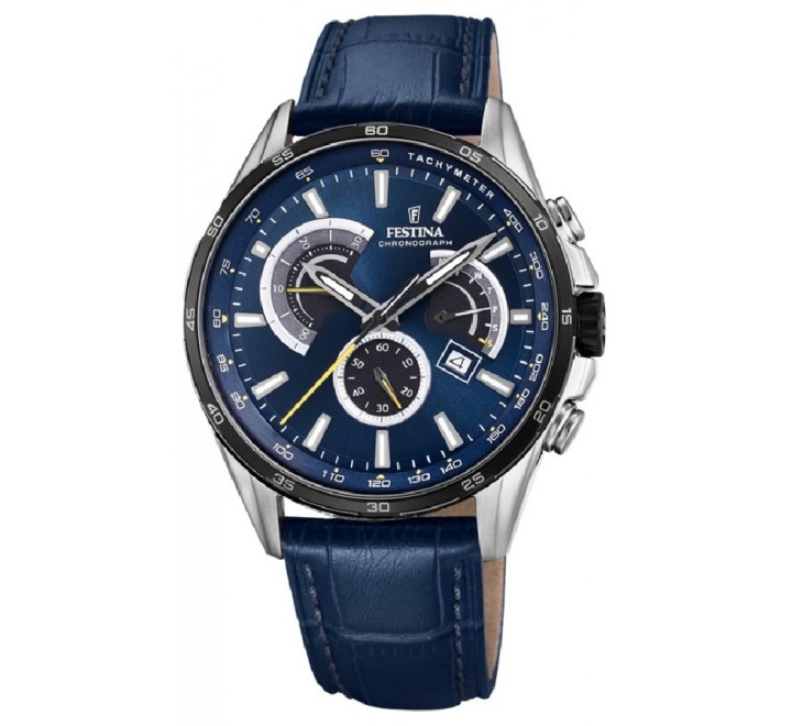 RELOJ FESTINA F20201/3 CORREA PIEL AZUL CAJA ACERO