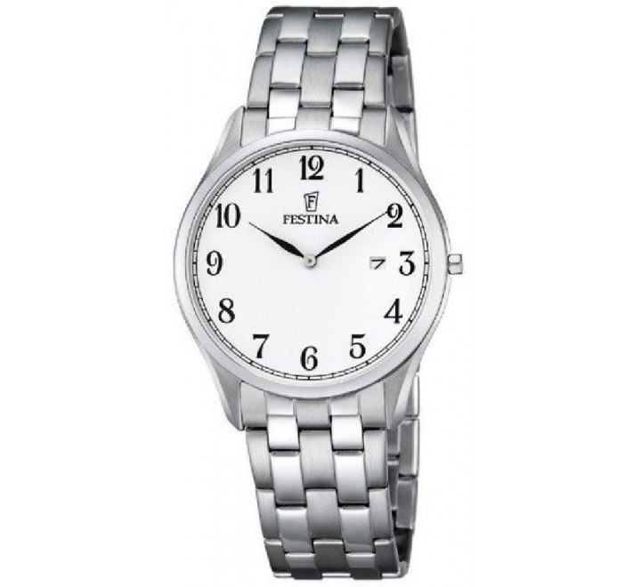RELOJ FESTINA ACERO ESFERA BLANCA TODOS LOS NUMEROS F6840/1