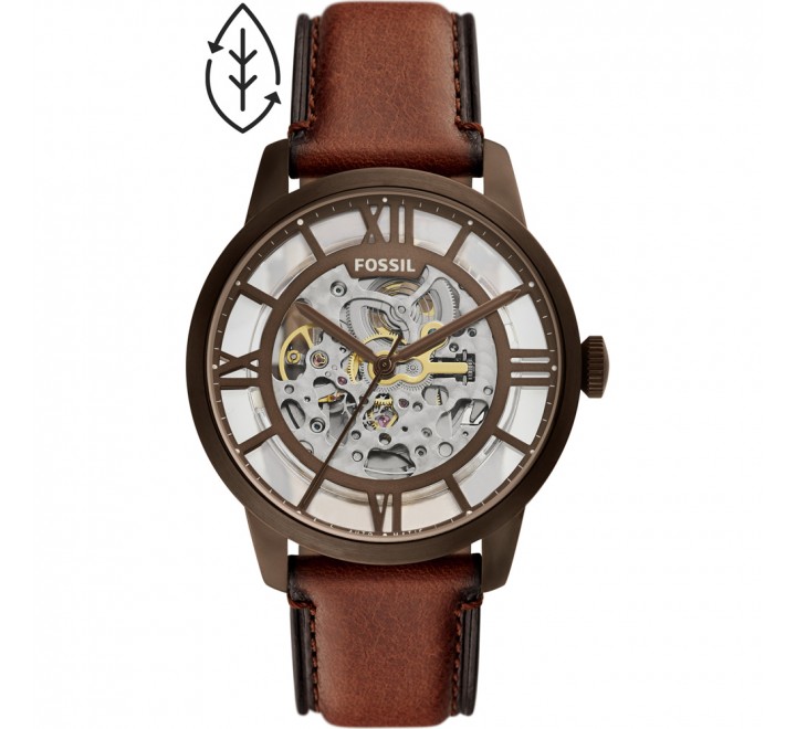 RELOJ FOSSIL AUTOMATICO CAJA ACERO CORREA MARRON ME3225