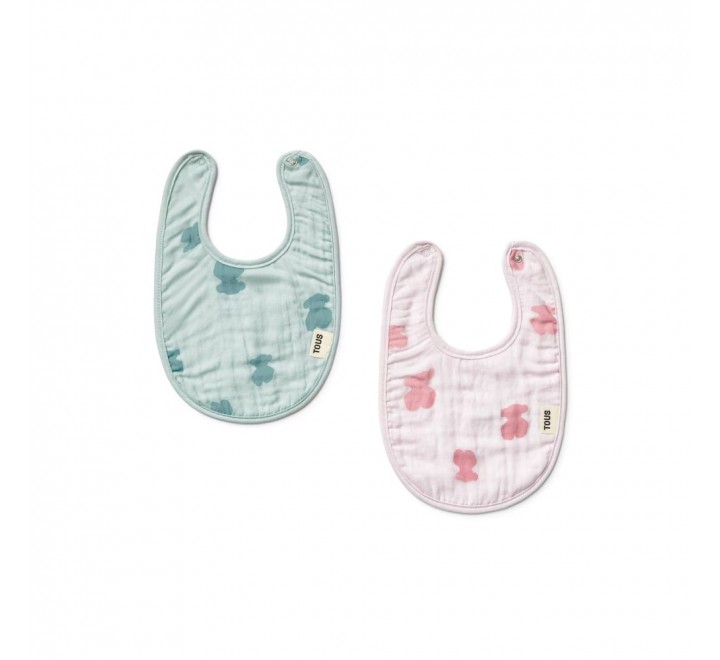 SET BABEROS BEBE TOUS BABY HFLUFFY-2412 ROSA/BRUM 2002410403